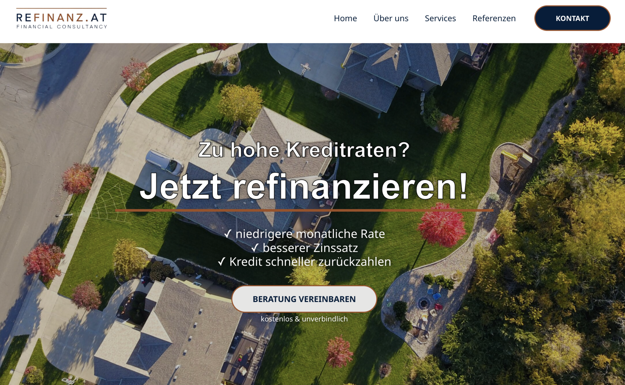 Refinanz.at – Website und Meta Ads